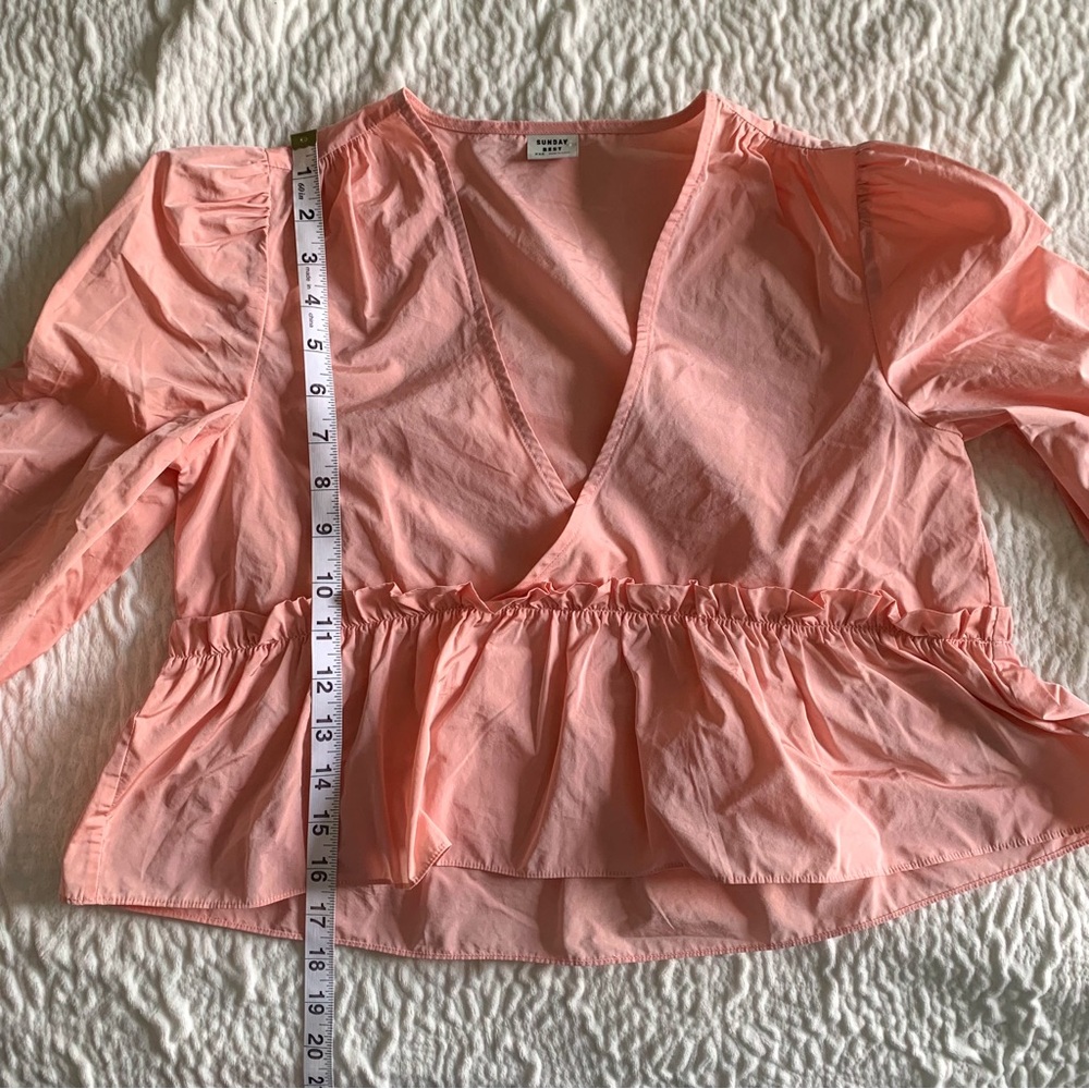 Aritzia Sunday Best Jinx Blouse Guava Pink Size
XXS Feminine Flowy Cropped - Picture 16 of 16